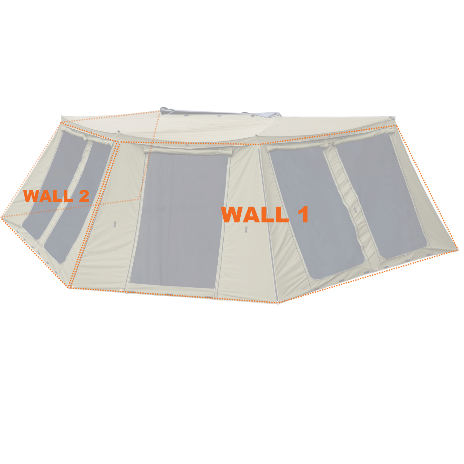 CO-Peregrine 270 Left Deluxe Wall Set (W1+W2 Fits 5 Arm Awnings)