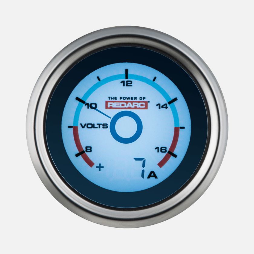 REDARC Single Voltage 52mm Gauge with optional current display
