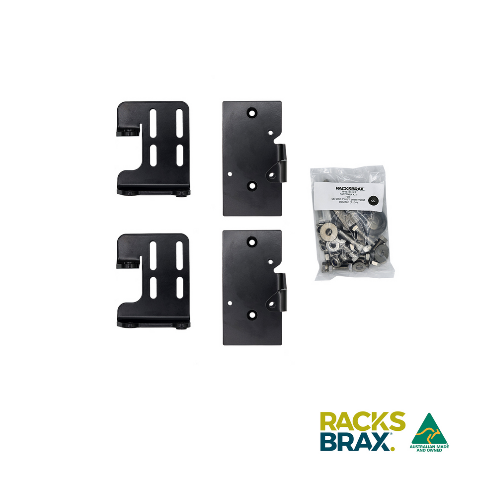 Racksbrax XD Side Twist Bracket - Short (Double)